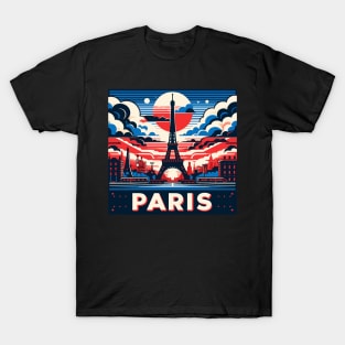 Paris Travel Retro Poster T-Shirt